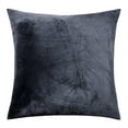 thumbnail image 1 of NTBAY 1 Pack Velvet Throw Pillow Cover, Soft Decorative Square Pillowcase, Cushion Cover with Hidden Zipper, 24"x24", Charcoal Gray, 1 of 5