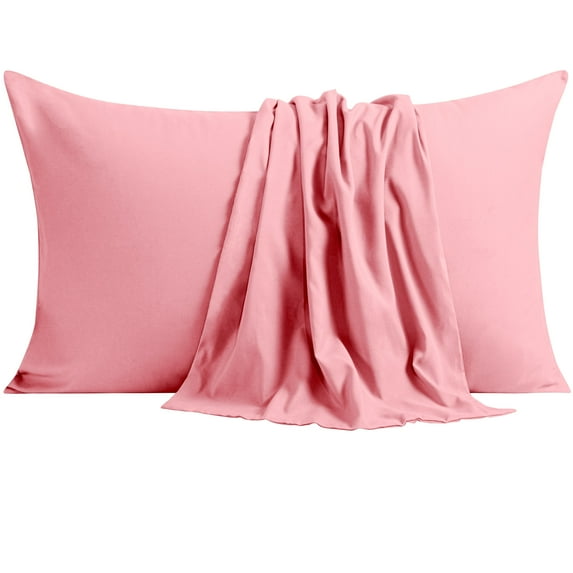 NTBAY 12 Pack 100% Brushed Microfiber King Pillowcases, 1800 Super Soft and Cozy, Wrinkle, Fade, Stain Resistant with Envelope Closure Bed Pillow Cases, 20"x36", Pink