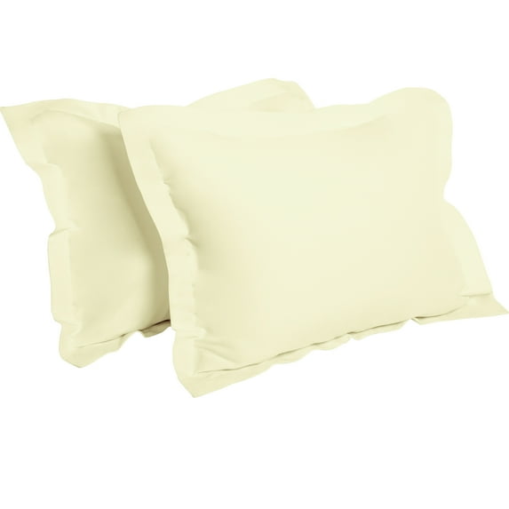 NTBAY 12 Pack Microfiber Standard Pillow Shams, Ultra Soft and Breathable Oxford Pillowcases with Envelope Closure, 20" x 26", Ivory