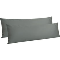 NTBAY 2 Pack 100% Egyptian Cotton Body Pillowcase with Envelope Closure,Soft and Easy Care Long Body Pillow Cover, 20" x 54", Dark Gray
