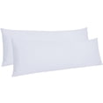 thumbnail image 1 of NTBAY 2 Pack 100% Egyptian Cotton Body Pillowcase with Envelope Closure,Soft and Easy Care Long Body Pillow Cover, 20" x 54", White, 1 of 6