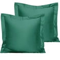 thumbnail image 1 of NTBAY 2 Pack 1800 Thread Count Cotton Euro Pillow Shams, Super Soft and Breathable European Throw Pillow Covers, Square Pillow Cases, 26"x26", Dark Green (Pillow NOT Included), 1 of 5