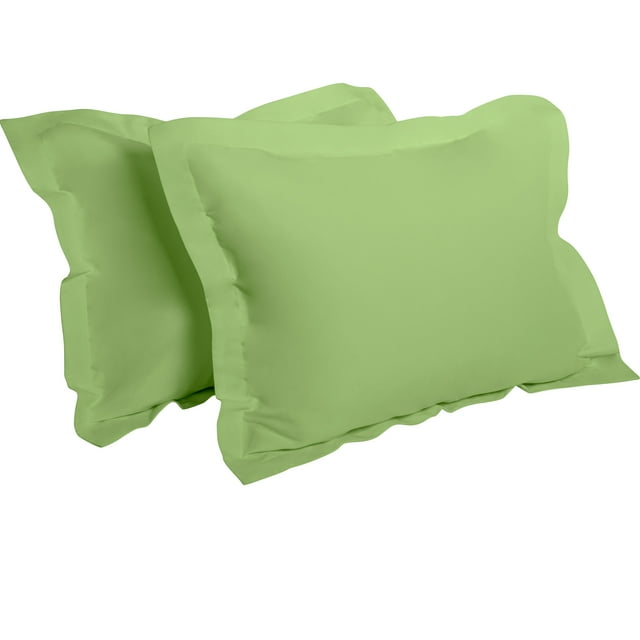 NTBAY 2 Pack Microfiber Queen Pillow Shams, Ultra Soft and Breathable Oxford Pillowcases with Envelope Closure, 20" x 30", Sage Green
