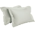 thumbnail image 1 of NTBAY 2 Pack Microfiber Standard Pillow Shams, Ultra Soft and Breathable Oxford Pillowcases with Envelope Closure, 20" x 26", Light Gray, 1 of 5