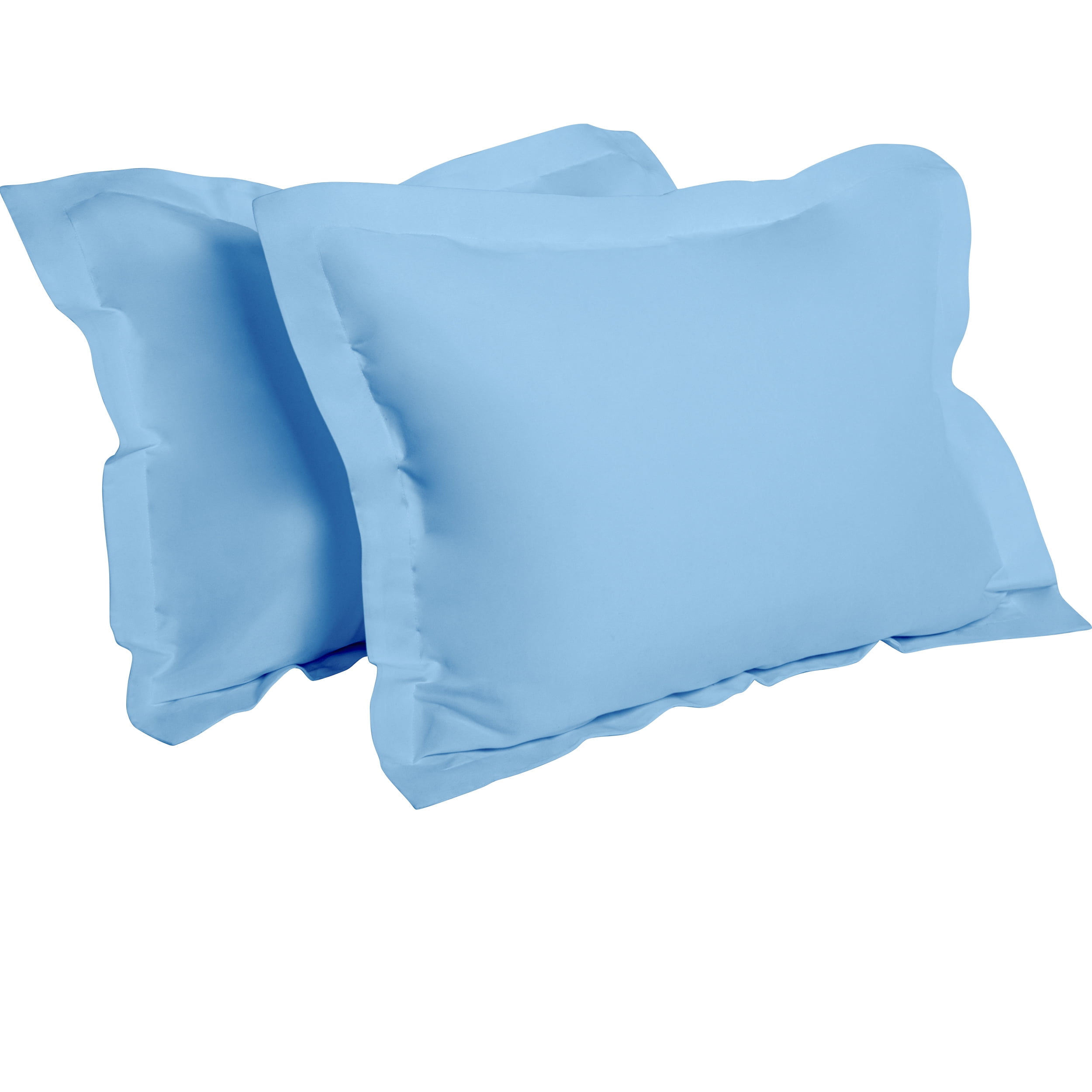 Sky Blue Brushed Microfiber Standard Pillow Shams Set of 2