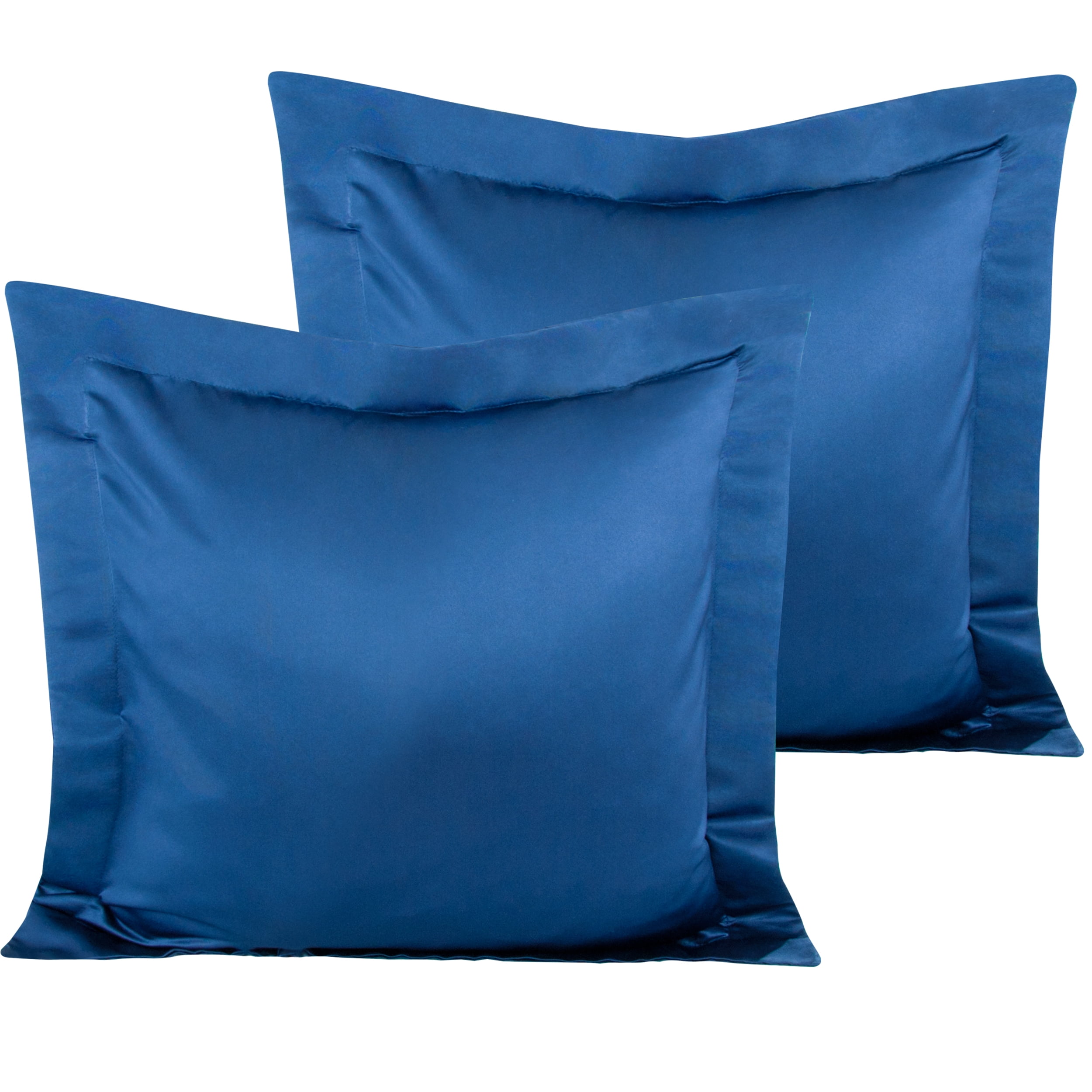 Ntbay 2 Pack Silk Satin Euro Pillow Shams Super Soft And Cozy European Throw Pillow Covers 26