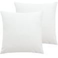 thumbnail image 1 of NTBAY 2 Pack Velvet Throw Pillow Cover, Soft Decorative Square Pillowcase, Cushion Cover with Hidden Zipper, 20"x20", White, 1 of 5