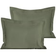 thumbnail image 1 of NTBAY 2 Pack Washed Cotton Queen Pillow Shams, Breathable and Comfortable, 20" x 30", Smoke Gray, 1 of 5