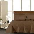 thumbnail image 1 of NTBAY 3 Pieces Silk Satin King Quilt Set, Luxury Bedspread Coverlet Set, 106"x92", Brown, 1 of 7