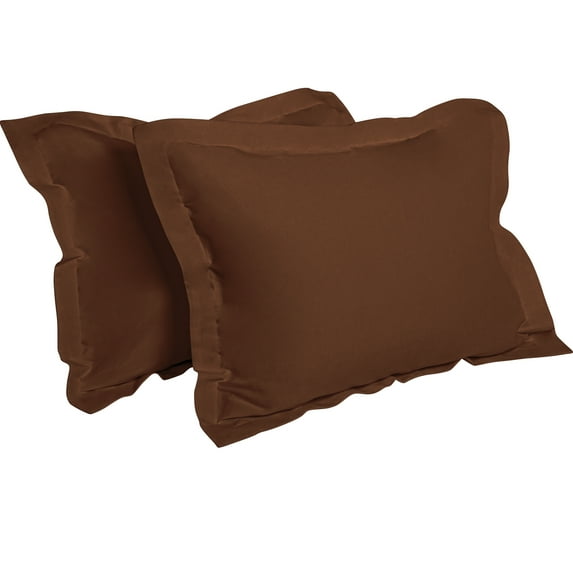 NTBAY 4 Pack Microfiber Standard Pillow Shams, Ultra Soft and Breathable Oxford Pillowcases with Envelope Closure, 20" x 26", Brown