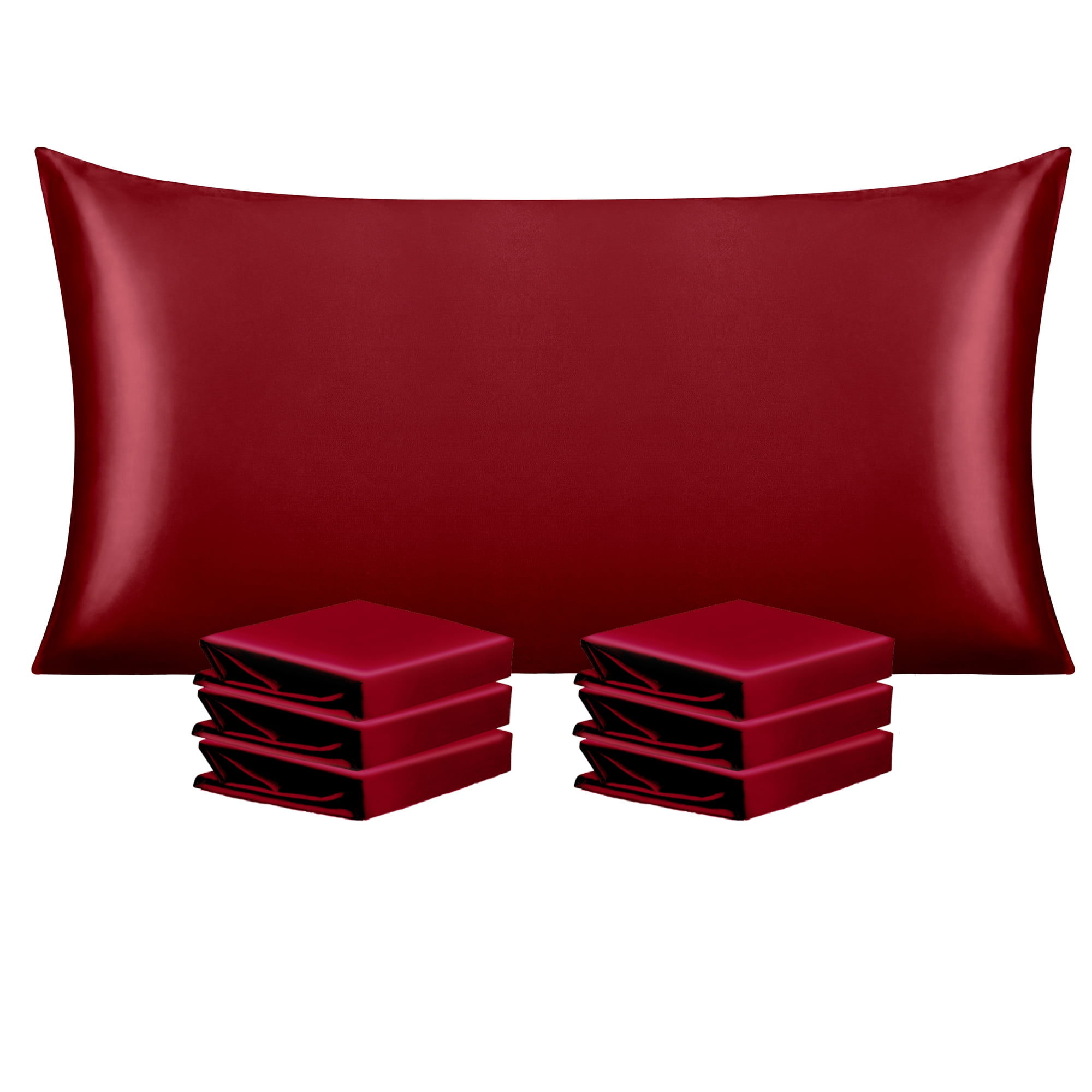 NTBAY 6 Pack Silk Satin King Pillowcases for Hair and Skin, Luxury and