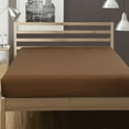 thumbnail image 1 of NTBAY Microfiber Full Fitted Sheet, Ultra Soft and Breathable Fitted Bed Sheet with 15" Deep Pocket, 54x75 inch, Brown, 1 of 5