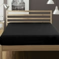 thumbnail image 1 of NTBAY Microfiber King Fitted Sheet, Ultra Soft and Breathable Fitted Bed Sheet with 15" Deep Pocket, 78x80 inch, Black, 1 of 5