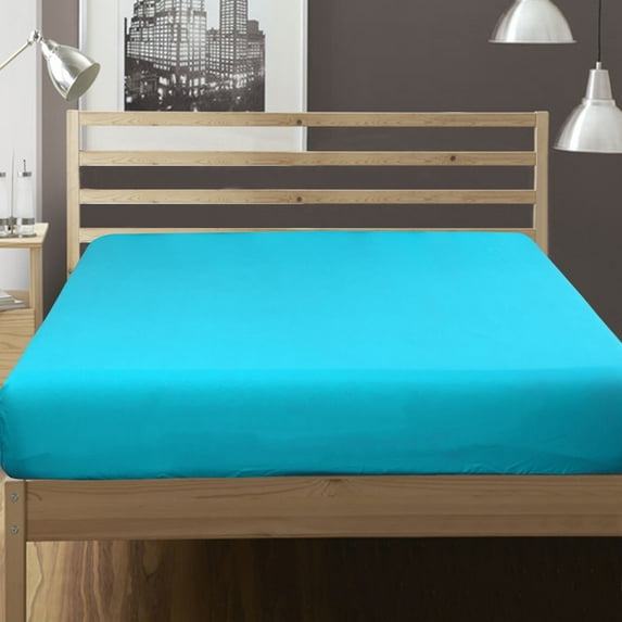 NTBAY Microfiber King Fitted Sheet, Ultra Soft and Breathable Fitted Bed Sheet with 15" Deep Pocket, 78x80 inch, Blue