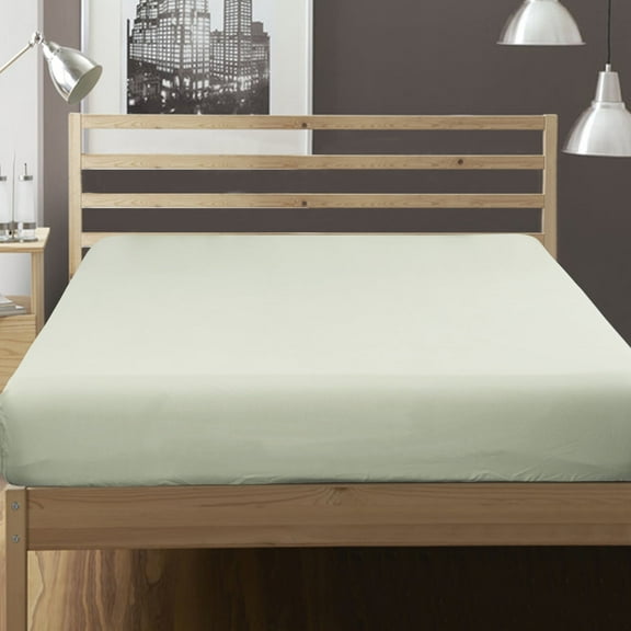 NTBAY Microfiber Queen Fitted Sheet, Ultra Soft and Breathable Fitted Bed Sheet with 15" Deep Pocket, 60x80 inch, Light Gray