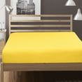 thumbnail image 1 of NTBAY Microfiber Queen Fitted Sheet, Ultra Soft and Breathable Fitted Bed Sheet with 15" Deep Pocket, 60x80 inch, Yellow, 1 of 5