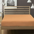 thumbnail image 1 of NTBAY Microfiber Twin Extra Long Fitted Sheet, Ultra Soft and Breathable Fitted Bed Sheet with 15" Deep Pocket, 39x80 inch, Pale Orange, 1 of 5