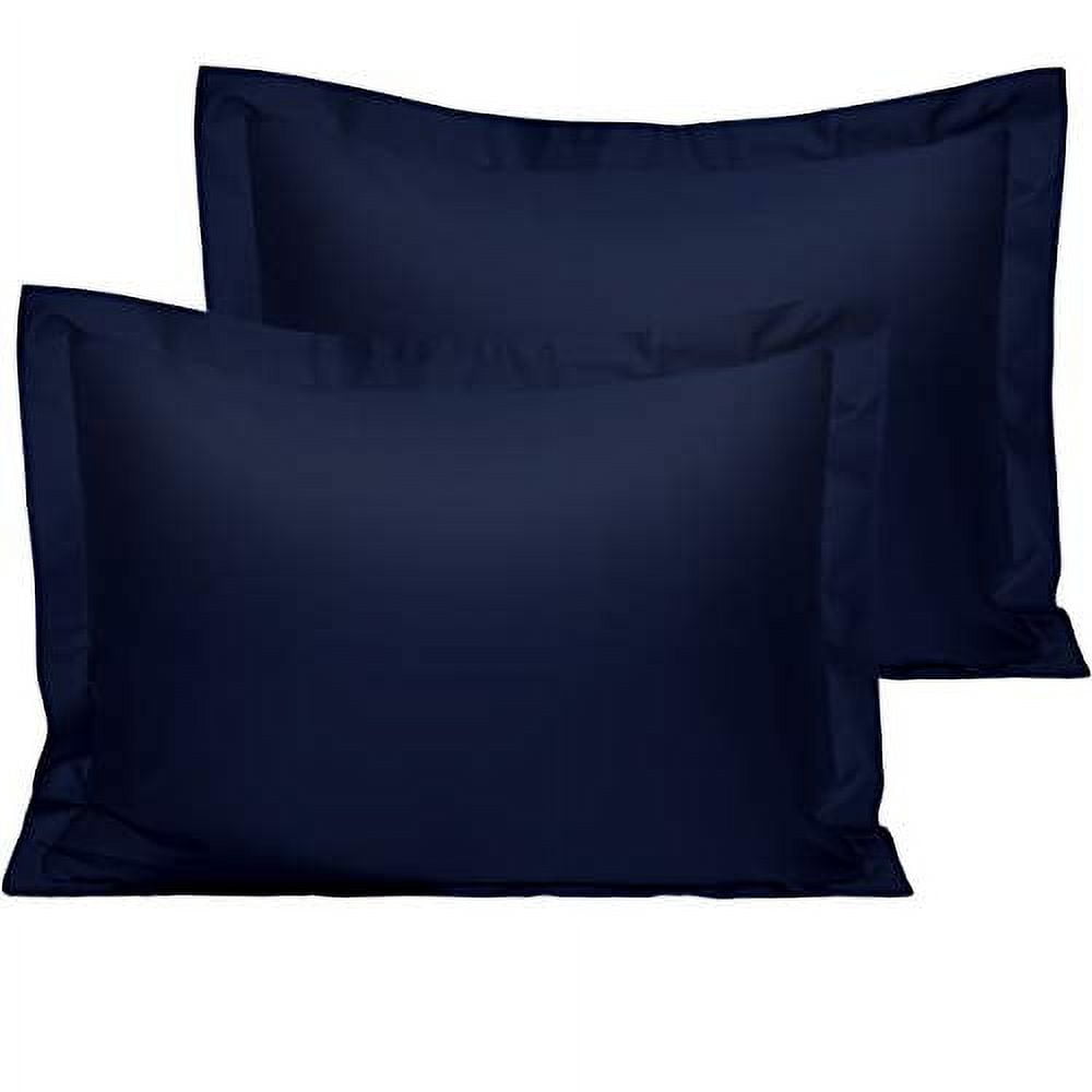 NTBAY Thread Count 2 Pack Cotton Pillow Shams, Super Soft Breathable