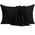thumbnail image 1 of NTBAY Ultra Soft Double Brushed Microfiber Pillowcase Set, Hypoallergenic, King Size, Black, 2 Pack, 1 of 5