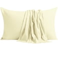 thumbnail image 1 of NTBAY Ultra Soft Double Brushed Microfiber Pillowcase Set, Hypoallergenic, King Size, Ivory, 2 Pack, 1 of 5