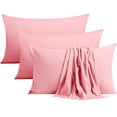 thumbnail image 1 of NTBAY 100% Brushed Microfiber King Pillowcases Set of 4, 1800 Super Soft and Cozy, Wrinkle, Fade, Stain Resistant with Envelope Closure Bed Pillow Cases, 20"x36", Pink, 1 of 5