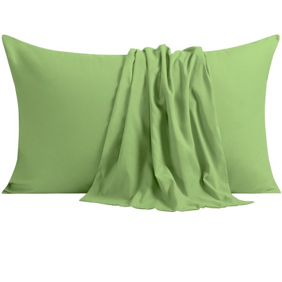 NTBAY 6 Pack 100% Brushed Microfiber King Pillowcases, 1800 Super Soft and Cozy, Wrinkle, Fade, Stain Resistant with Envelope Closure Bed Pillow Cases, 20"x36", Sage Green