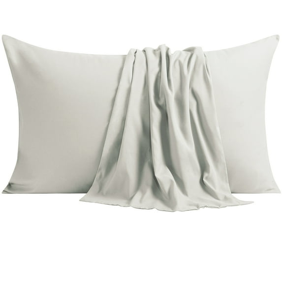 NTBAY 6 Pack 100% Brushed Microfiber Queen Pillowcases, 1800 Super Soft and Cozy, Wrinkle, Fade, Stain Resistant with Envelope Closure Bed Pillow Cases, 20"x30", Light Gray