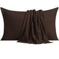 thumbnail image 1 of NTBAY Ultra Soft Double Brushed Microfiber Pillowcase Set, Hypoallergenic, Standard Size, Dark Brown, 2 Pack, 1 of 5