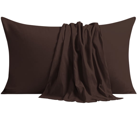 NTBAY 6 Pack 100% Brushed Microfiber Standard Pillowcases, 1800 Super Soft and Cozy, Wrinkle, Fade, Stain Resistant with Envelope Closure Bed Pillow Cases, 20"x26", Dark Brown