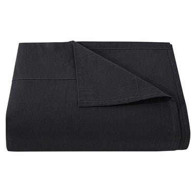 NTBAY Washed Cotton Twin Bedding Flat Sheet, Ultra Soft and Breathable Flat Top Sheet, 66"x96", Charcoal Gray