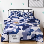 NTBED Camouflage Bedding Set Colorful Pattern Twin Comforter Set for Kids Teens Adults Blue