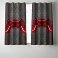 thumbnail image 1 of NTBED Game Console Blackout Curtains Drapes for Boys Girls Kids Bedroom Play Room Grommet 2 Panels Darkening Window Treatment 42Wx63L Red, 1 of 6