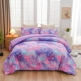 thumbnail image 1 of NTBED Tie Dye Constellation Ombre Comforter Set Twin Size Gradient Galaxy Bedding Set for Kids Girls Boys Purple 3Pcs, 1 of 6