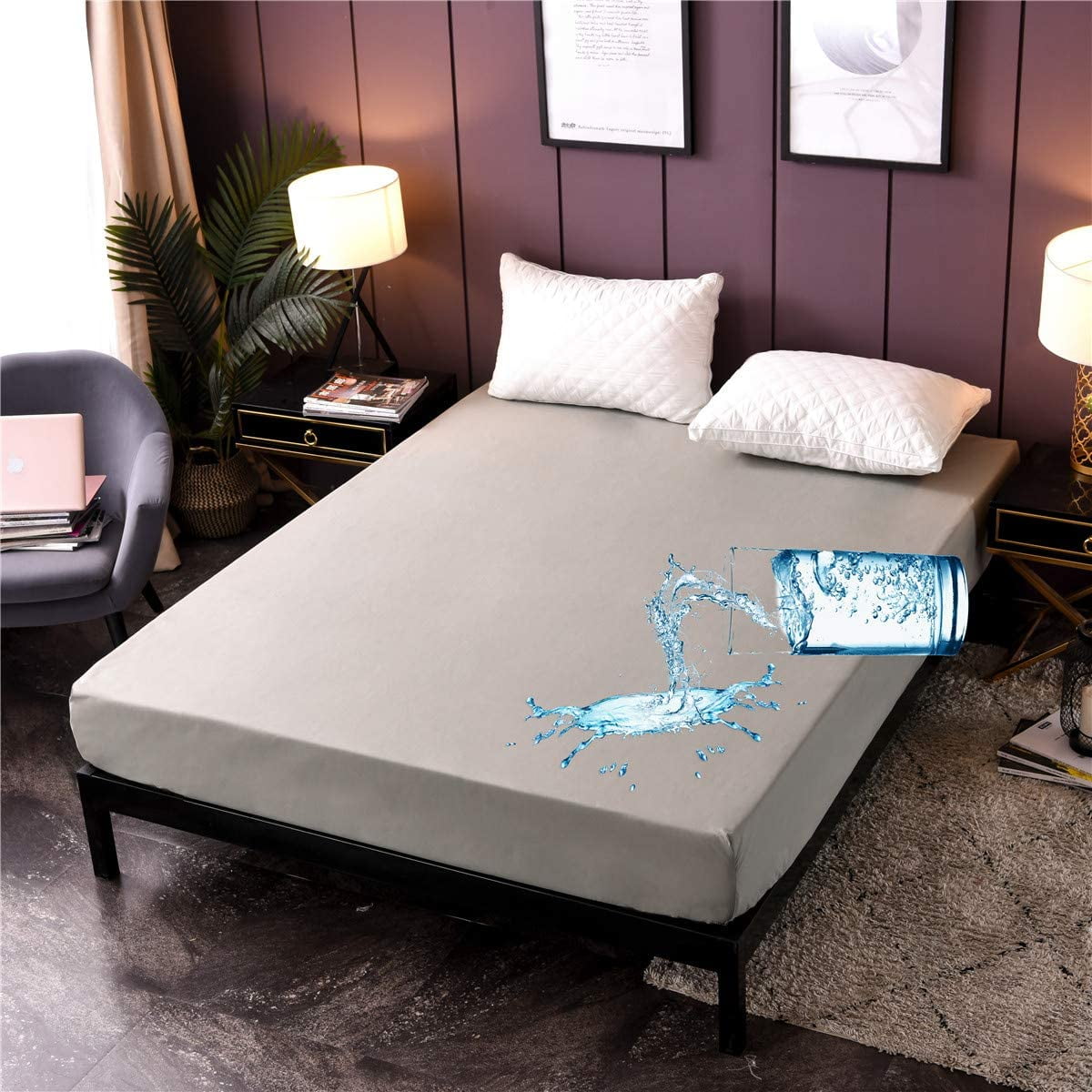 NTBED Queen Size Waterproof Mattress Protector, 14inch Deep Pocket
