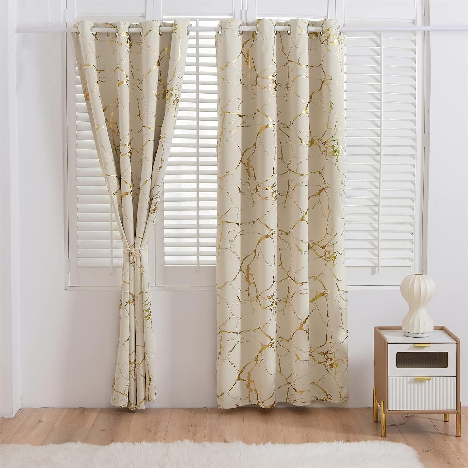Gold blackout curtains deals