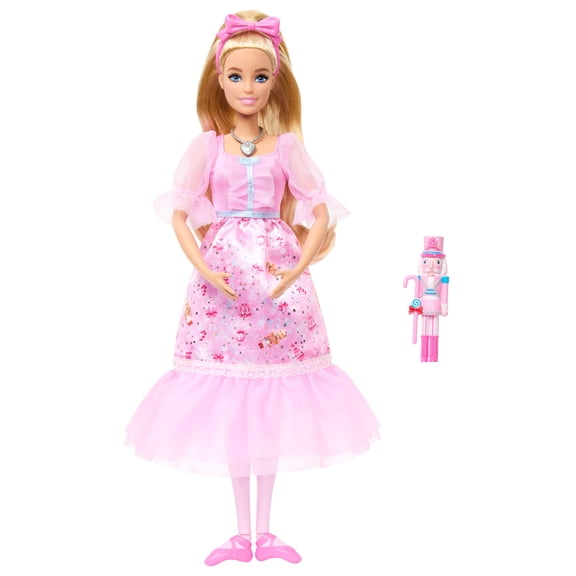 Barbie in the Nutcracker Clara Ballerina Doll with Articulated Ankles, Includes Toy Nutcracker