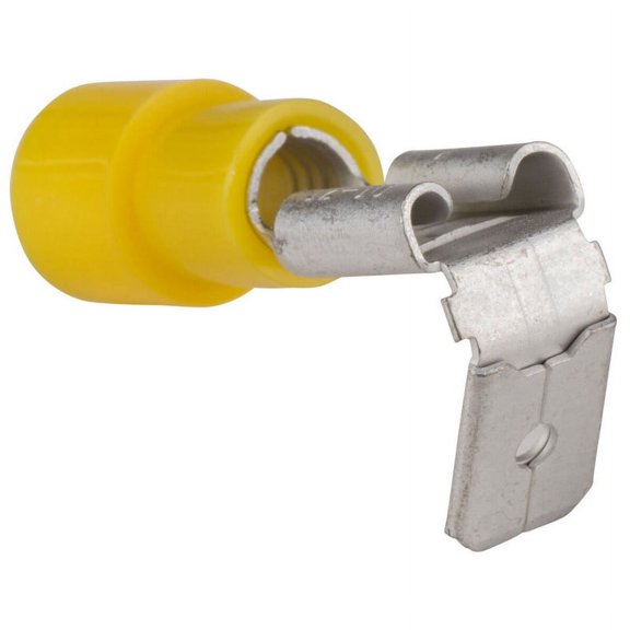 NTE 76-NIPD12 1/4" Nylon Insulated Piggy Back Disconnect (12-10) Yellow 10 Pcs.