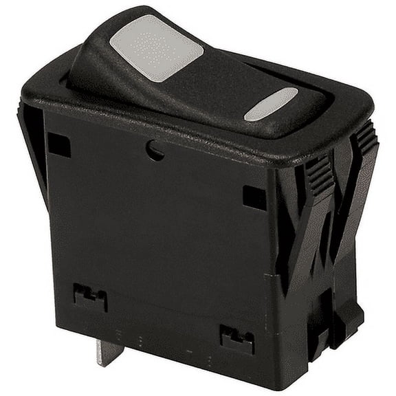 NTE Electronics 54-154 ROCKER SWITCH WATERPROOF 20A 12V GREEN/AMBER LED .25" QC