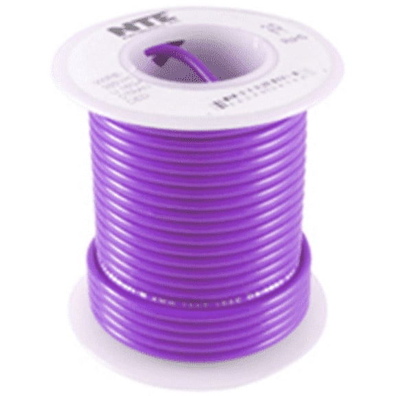 NTE Electronics WH614-07-25 HOOK UP WIRE 600V STRANDED 14 GAUGE VIOLET 25'