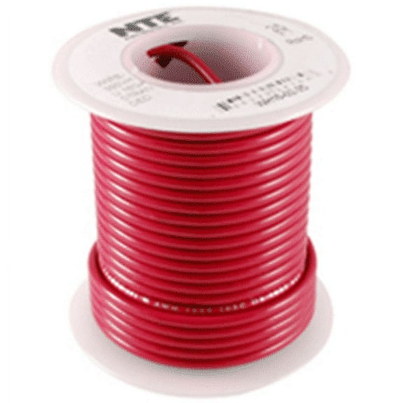 NTE Electronics WHS22-02-25 HOOK UP WIRE 300V SOLID 22 GAUGE RED 25'