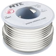 thumbnail image 1 of NTE Electronics WHS24-09-100 HOOK UP WIRE 300V SOLID 24 GAUGE WHITE 100', 1 of 1