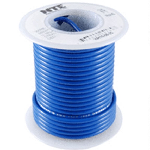 NTE Electronics WT18-06-25 WIRE TEFLON 18 GAUGE BLUE 25'