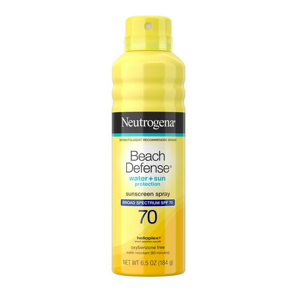 Neutrogena Beach Defense SPF 70 Body Sunscreen Spray, Beach Essentials Sun Care, 6.5 oz