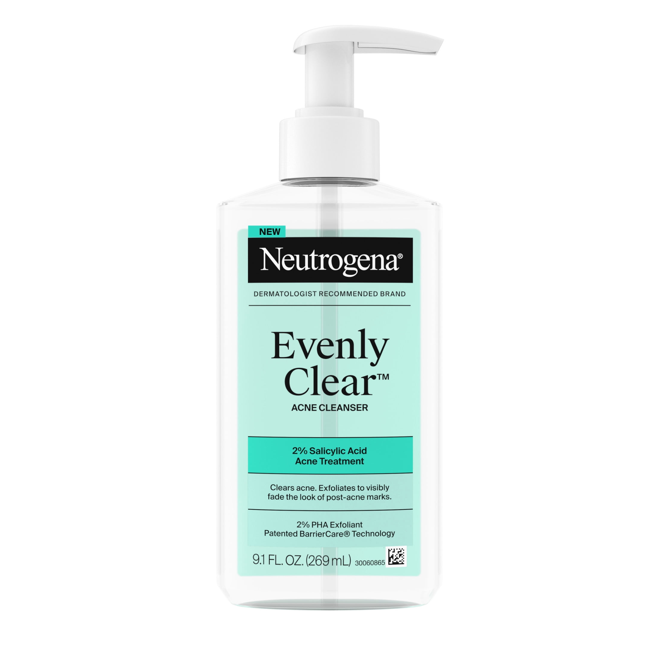 Neutrogena Evenly Clear Acne Cleanser with Salicylic Acid, 9.1 fl