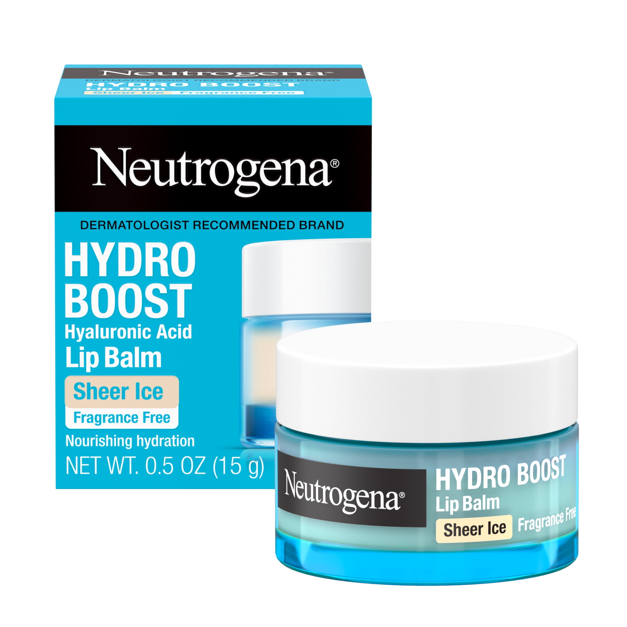 Neutrogena Hydro Boost Hyaluronic Acid Lip Balm, Sheer Ice, 0.5 oz