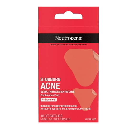 Neutrogena Stubborn Acne Pimple Patches, Hydrocolloid Patches Acne Treatment, 10 Count