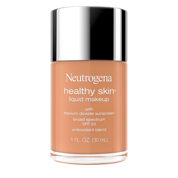 Neutrogena Healthy Skin Liquid Foundation Makeup, Soft Tan 400C, SPF 20 Sunscreen, 1 fl. oz