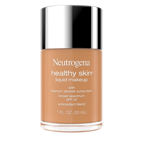 Neutrogena Healthy Skin Liquid Foundation Makeup, Golden Tan 410W, SPF 20 Sunscreen, 1 fl. oz
