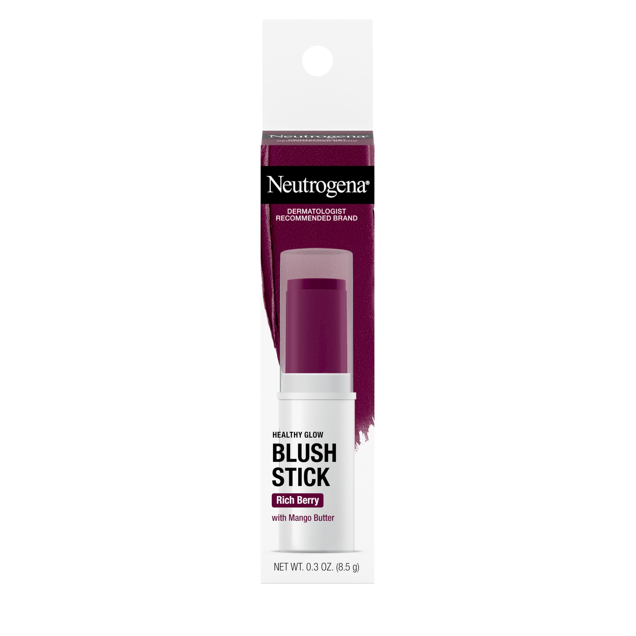 Neutrogena Healthy Glow Blush Stick Makeup, Rich Berry, 0.3 oz