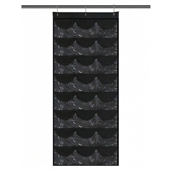 NTGFU 1 Baseball Hat Rack -24 Pocket Door Hat Organizer Hat Rack Hanger with Large Transparent Pockets | Space Saving Wall/Cabinet Hanger Suitable for Baseball Hats, Brimless Hats, Sports Hats
